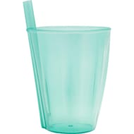Mesa bella verre vert translucide à paille intégrée 30cl