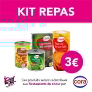 Kit repas restos du coeur 3 euros