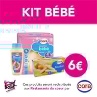Kit bébé restos du coeur 6 euros.