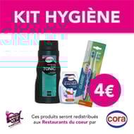 Kit hygiène restos du coeur 4 euros