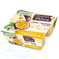 Charles & Alice spécialité de pommes passion 4x97g sans sucres ajoutés