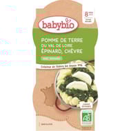 Babybio bols pomme de terre épinards chèvre 8 mois 2x200g