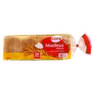 Cora pain de mie moelleux nature 24 tranches 500g