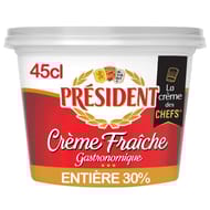 Président crème fraîche entière épaisse 30% mg pot 45cl/441g