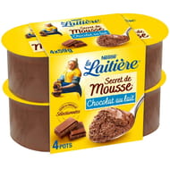 La Laitière Secret de mousse chocolat au lait 4x59g