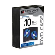 T'nb pack de 10 boîtiers noirs Slim doubles pour 2 DVD BINODVD10SLD