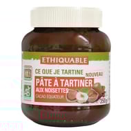 Ethiquable pâte à tartiner aux noisettes cacao Equateur bio 350g