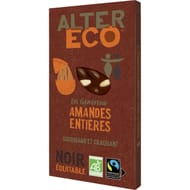 Alter Eco chocolat noir amandes entières bio 200g