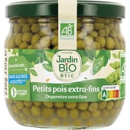 Jardin bio petits pois à l'étuvée extra fins bio 330g