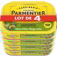 Parmentier sardines olive 135 g lot de 4 540g