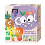 Vitabio cool fruits pomme mangue ananas 4x90g