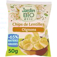 Jardin bio étic chips de lentilles aux petits oignons frits sans gluten bio 50g