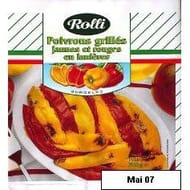 Rolli lanières poivrons jaunes et rouges grillés 300g