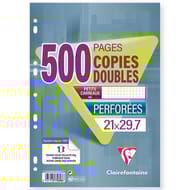 Clairefontaine copies doubles perforées 210x297 500 pages 5x5 90g