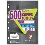 Clairefontaine copies doubles perforées 21x29.7 500 pages sey 90g