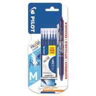 Pilot 6 recharges frixion ball/clicker bleu + 1