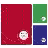 Cahier piqure 24x32 cm 140 pages grands carreaux