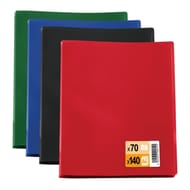 Protège documents a4 70 pochettes 140 vues coloris assortis