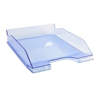 Exacompta corbeille à courrier translucide bleu glacé