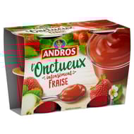 Andros onctueux spécialité de fraises pommes et groseilles 4x97g