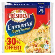 Président emmental rapé 350g + 30% offert