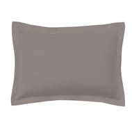 Taie d'oreiller 50x70 "uni 57 fils taupe"