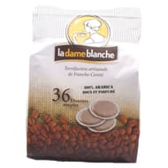 La dame blanche 36 dosettes souples 100% arabica doux et parfumé 252 g