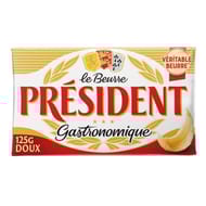 Président beurre plaquette gastronomique doux 82%mg 125g