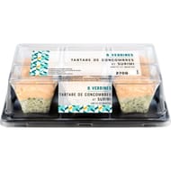 Verrines tartare de concombres et surimi 45gx6