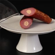 Filet mignon de porc salé au sel sec et fumé au foie gras