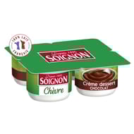 Soignon crème dessert chocolat au lait de chèvre 4x100g