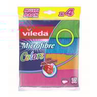 Lot de 4 chiffons microfibres multipack colors Vileda