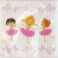 Serviettes x20 ballerines 33x33cm 2 plis