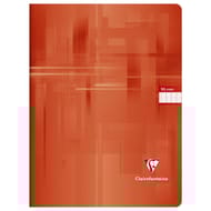 Clairefontaine cahier piqure rouge 24x32 cm 96 pages seyes 90 gr