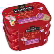 Connétable 1/5 sardines à l'huile d'olive et aux échalotes de bretagne lot de 3 405g
