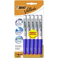 Bic feutre effaçable à sec velleda 1741 médium bleu x5