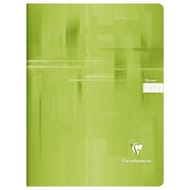 Clairefontaine cahier piqure 24x32 96 pages grands carreaux vert