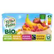 Pom'Potes compotes gourdes bio multivariétés 12x90g