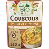 Jardin bio étic couscous poulet curcuma bio 220g