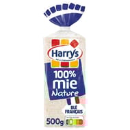 Harry's 100% mie pain de mie sans croûte nature 500g