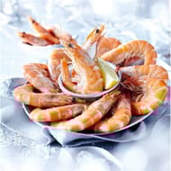 Crevettes roses cuites de calibre 30 à 50 pièces au kg