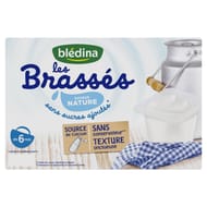 Bledina brassés nature sans sucres ajoutes 95gx6