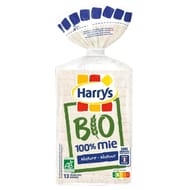 Harry's pain de mie bio sans croûte 100% mie nature 325g