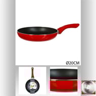 Poêle 20 cm essentielle rouge induction