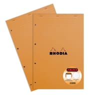 Rhodia lot de 2 blocs note perforé 210x318 160 pages petits carreaux