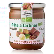 Lucien Georgelin pâte à tartiner bio noisette cacao sans huile de palme 400g