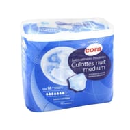 Cora culottes nuit medium  fuites urinaires modérées x12