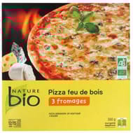 Nature Bio pizza cuite au feu de bois 3 fromages bio 350g
