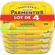 Parmentier sardines huile et citron 135g lot de 4