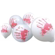 10 ballons main ensanglantée